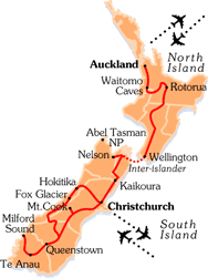 A map of the trip